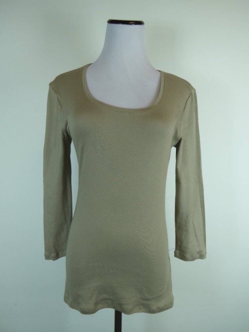 Rivamonti brunello cucinelli scoop neck top s / m khaki tan
